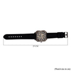 MAJESTY Automatic Mechanical 3ATM WR Black Hollow Dial - Black Case Mens Watch with Black Silicone Strap