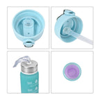 Closeout Deal - Set of 3 Sport Water Bottles with Gradient Colour Design - Blue