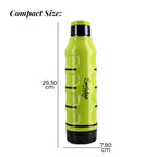 Water Bottle (Size 7x7x29 cm) - Green & Blue