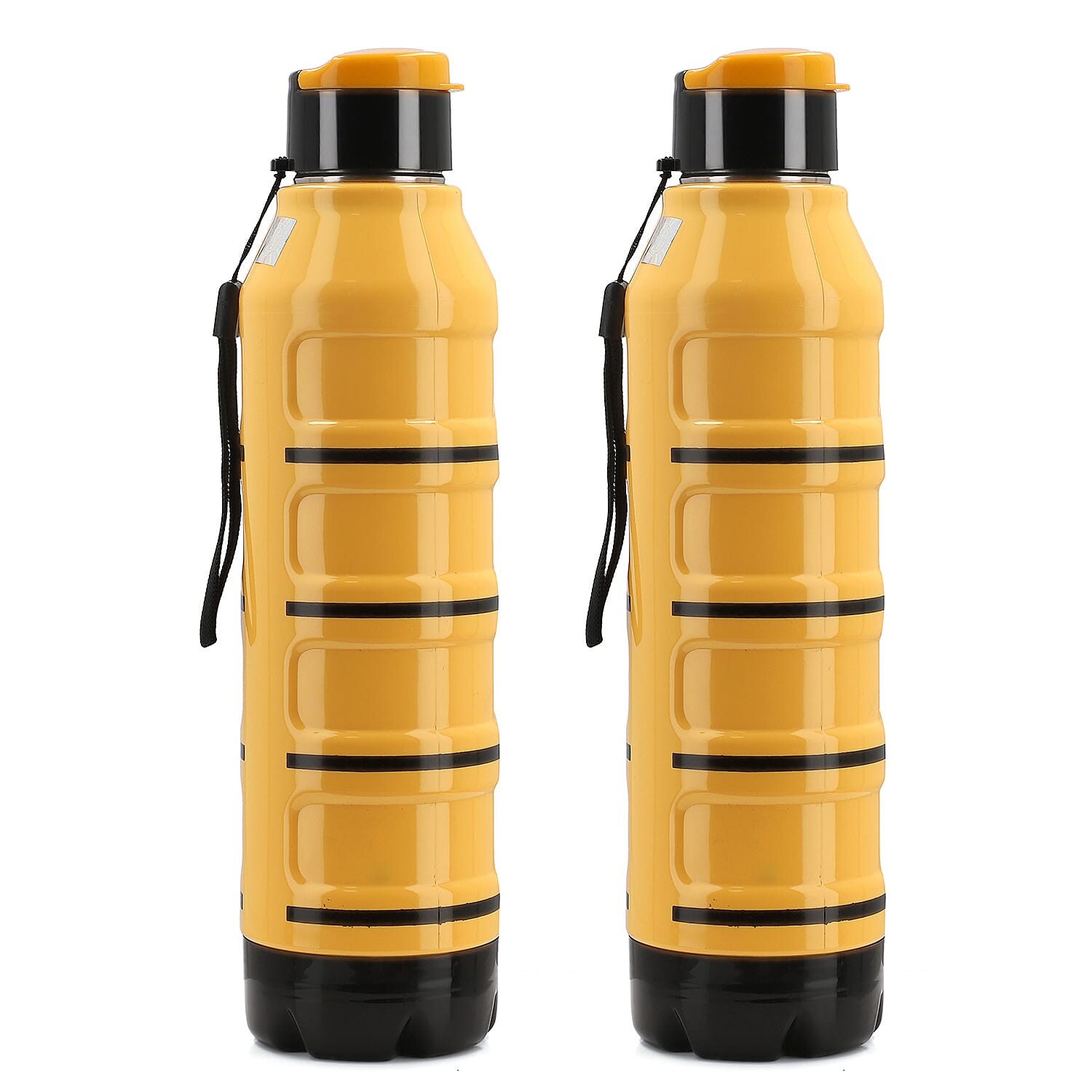 Water Bottle (Size 7x7x29 cm) - Orange & Blue
