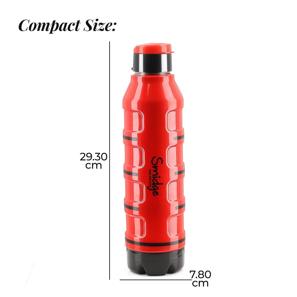 Set of 2 Wave Warm - Cold Insulated Stainless Steel Bottle Leak Proof - Red 700 ML