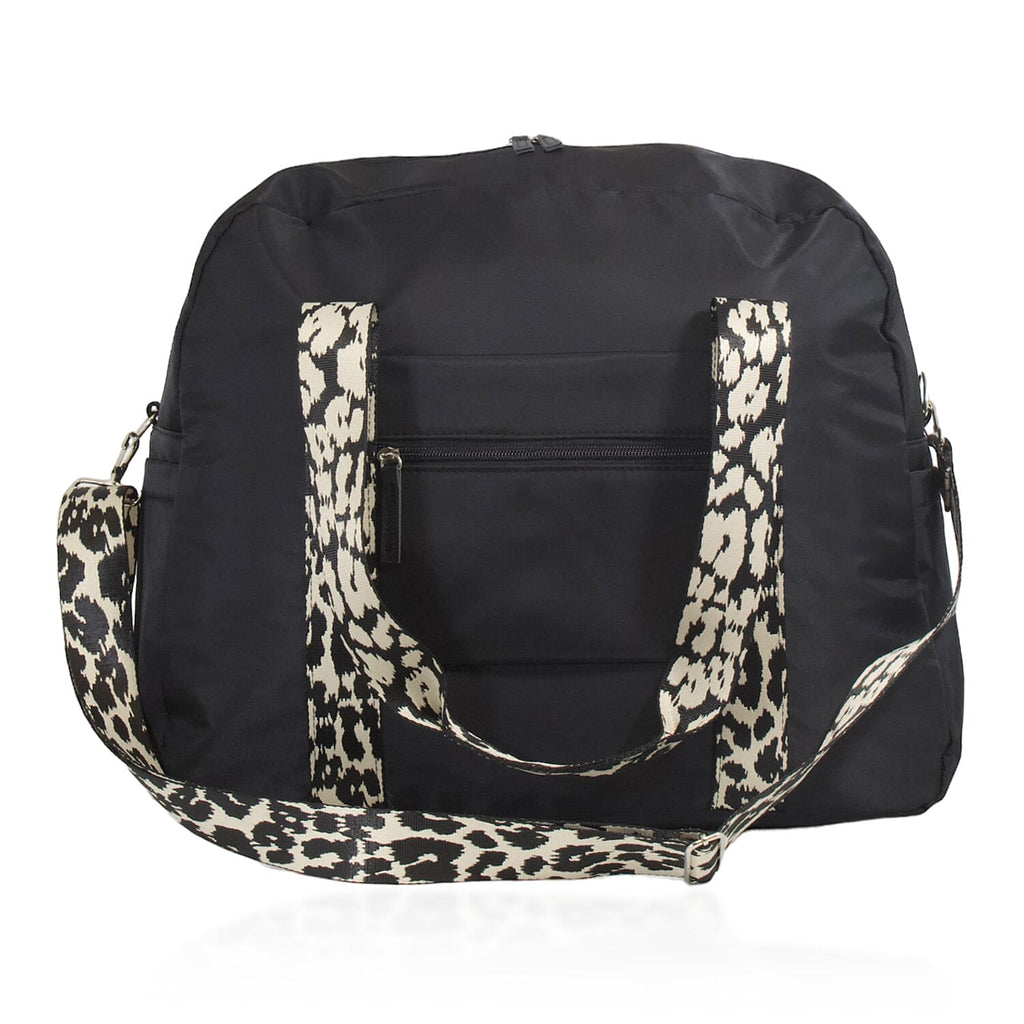 Waterproof Duffle Weekender Tote Bag with Shoulder Strap - Black