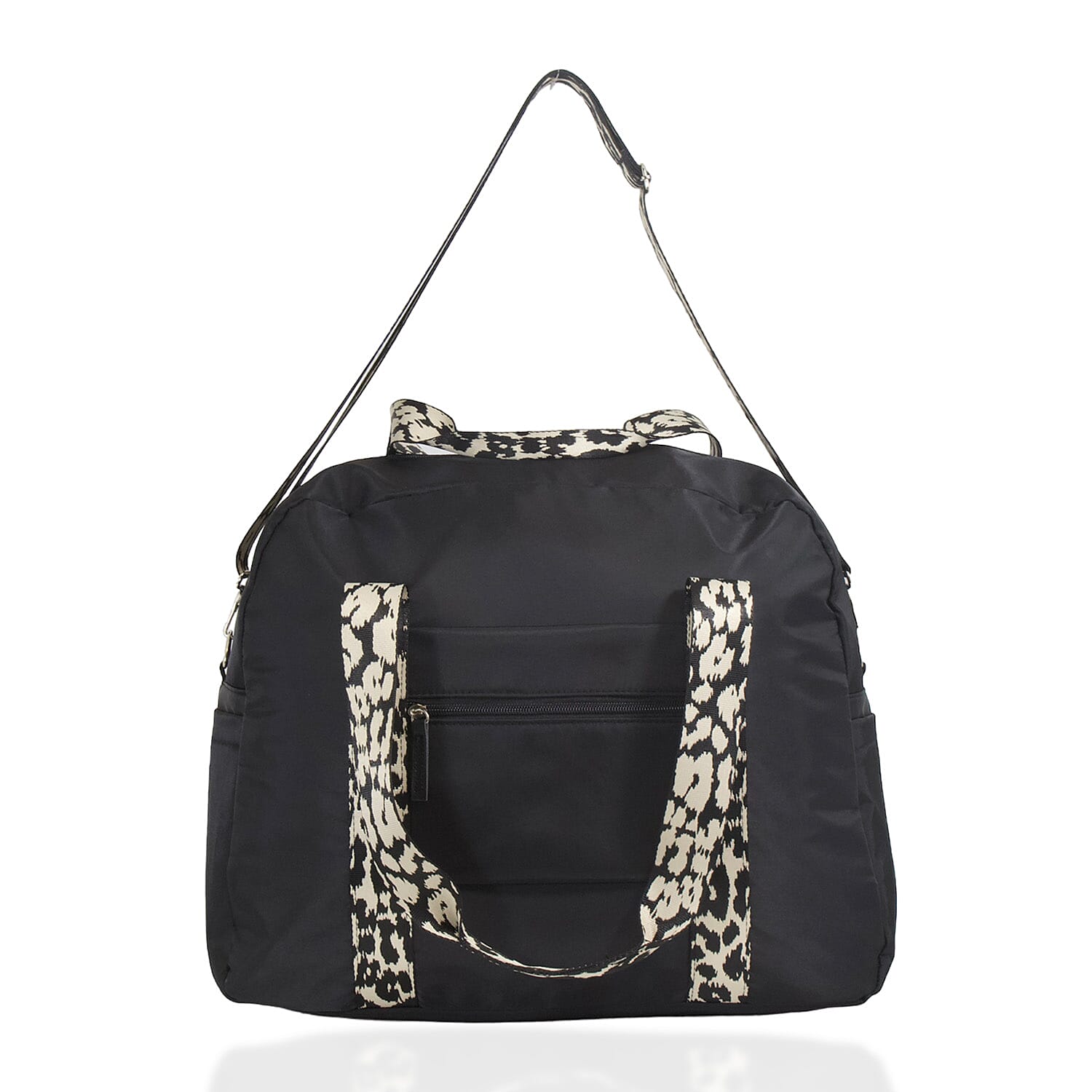 Waterproof Duffle Weekender Tote Bag with Shoulder Strap - Black