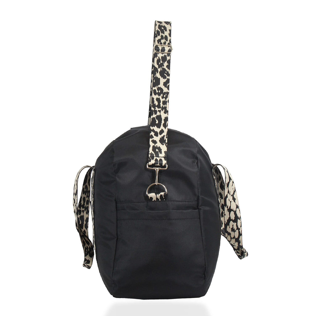 Waterproof Duffle Weekender Tote Bag with Shoulder Strap - Black