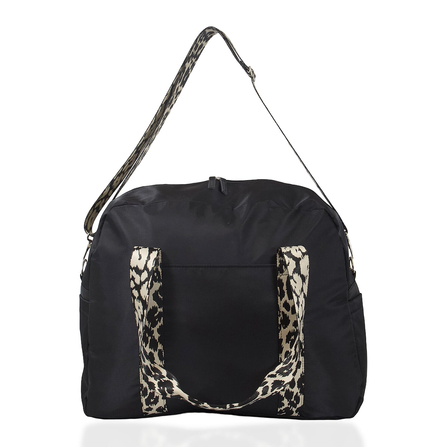 Waterproof Duffle Weekender Tote Bag with Shoulder Strap - Black
