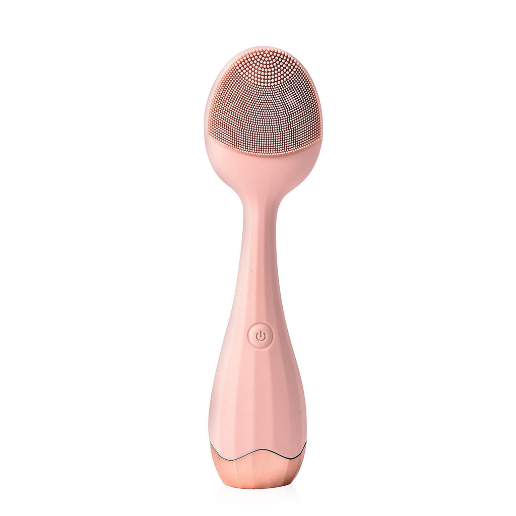 Waterproof Silicone Facial Cleansing Brush - Light Pink (with 4 Speeds - USB Charger)