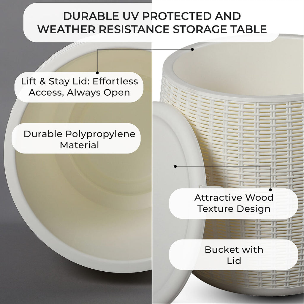 Weatherproof Bucket in White