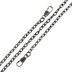 Weave Pattern Clutch Bag with Shoulder Metal Chain - Navy
