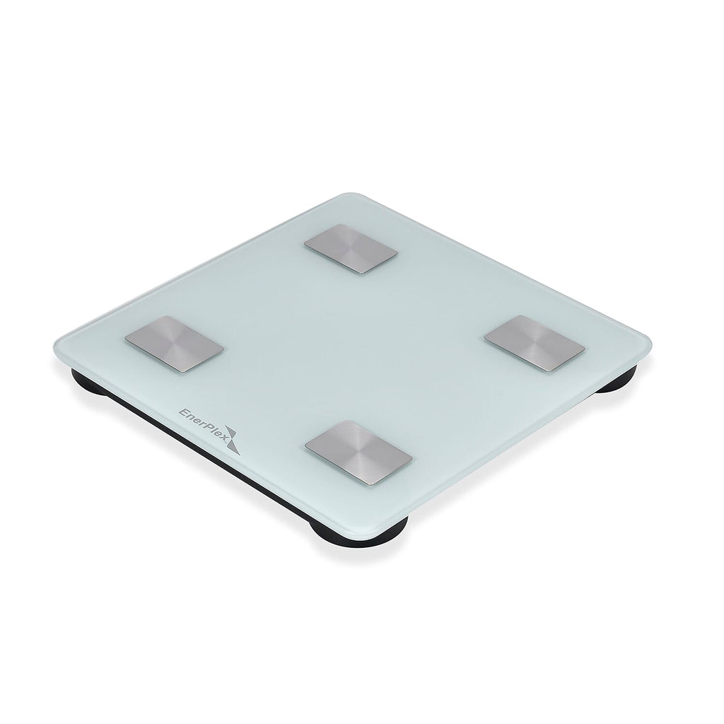 EnerPlex Digital Weight Scale (AAA battery Inc.) - White (Accurate Digital BMI Bathroom and Home Scale for Weighing and Home Workout)
