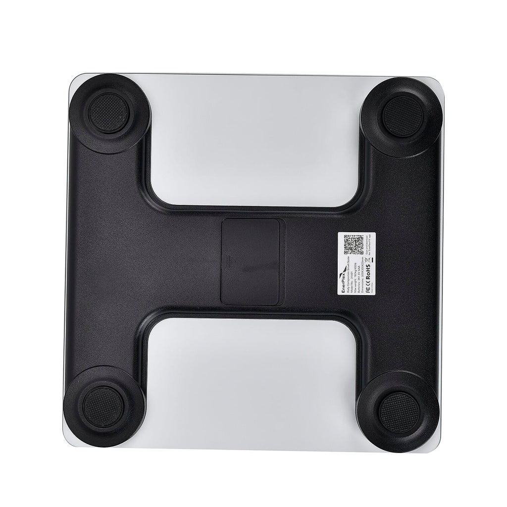EnerPlex Digital Weight Scale (AAA battery Inc.) - White (Accurate Digital BMI Bathroom and Home Scale for Weighing and Home Workout)