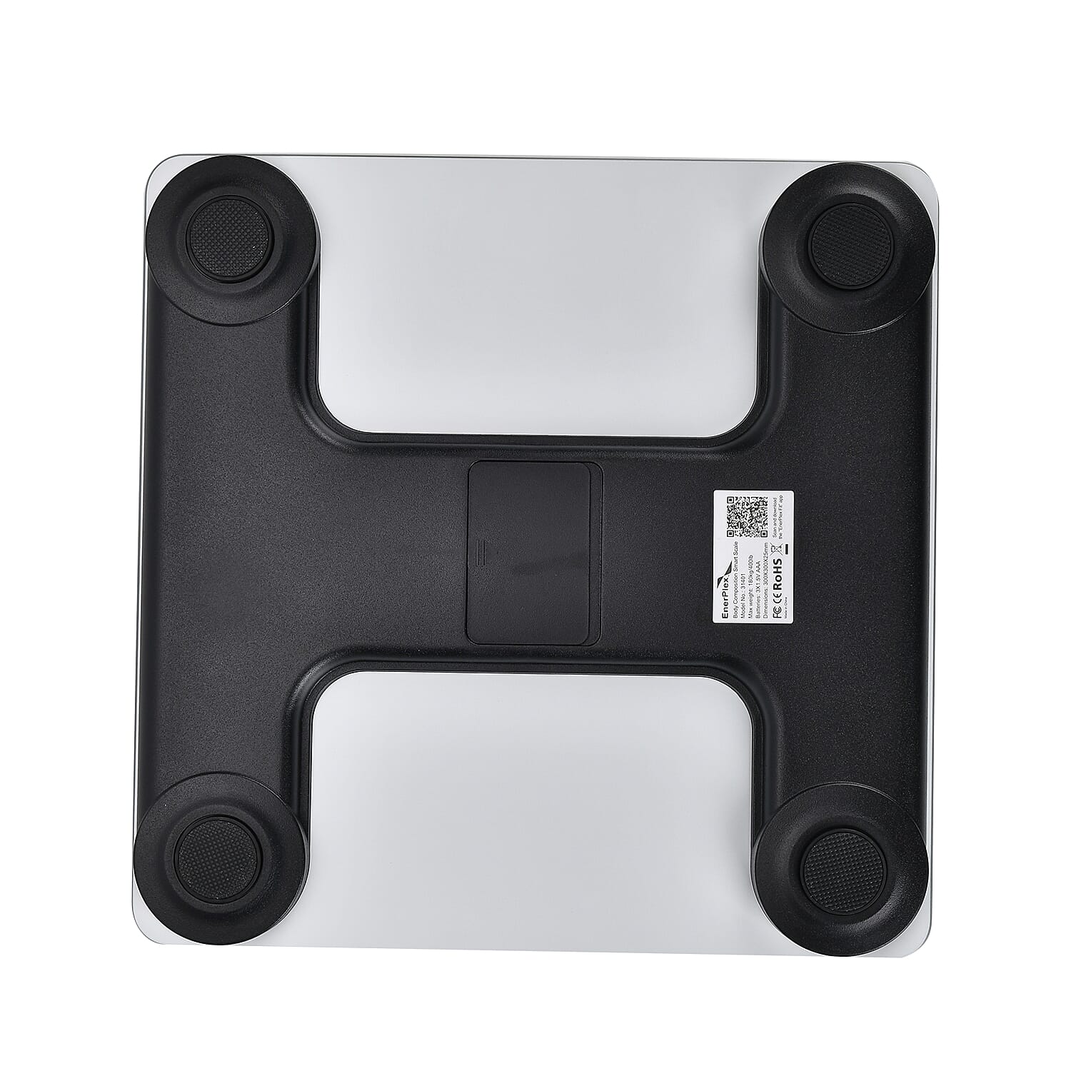 EnerPlex Digital Weight Scale (AAA battery Inc.) - White (Accurate Digital BMI Bathroom and Home Scale for Weighing and Home Workout)