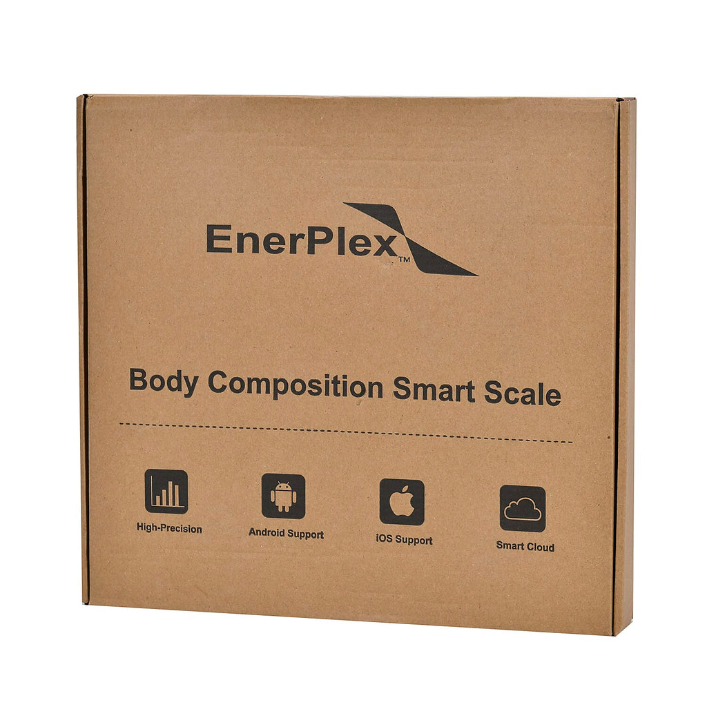 EnerPlex Digital Weight Scale (AAA battery Inc.) - White (Accurate Digital BMI Bathroom and Home Scale for Weighing and Home Workout)