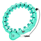 Weighted Hula Hoop - 360 Rotation - Adjustable Size - Green