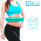 Weighted Hula Hoop - 360 Rotation - Adjustable Size - Green