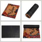 Welcome Print Coir Door Mat (Size 40x60 cm) - Pink & Multi