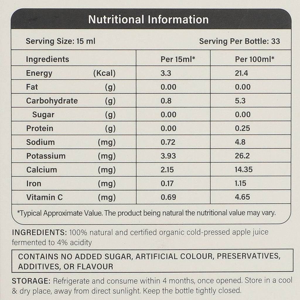 WELLBEING NUTRITION - Organic Apple Cider Vinegar - 500ml