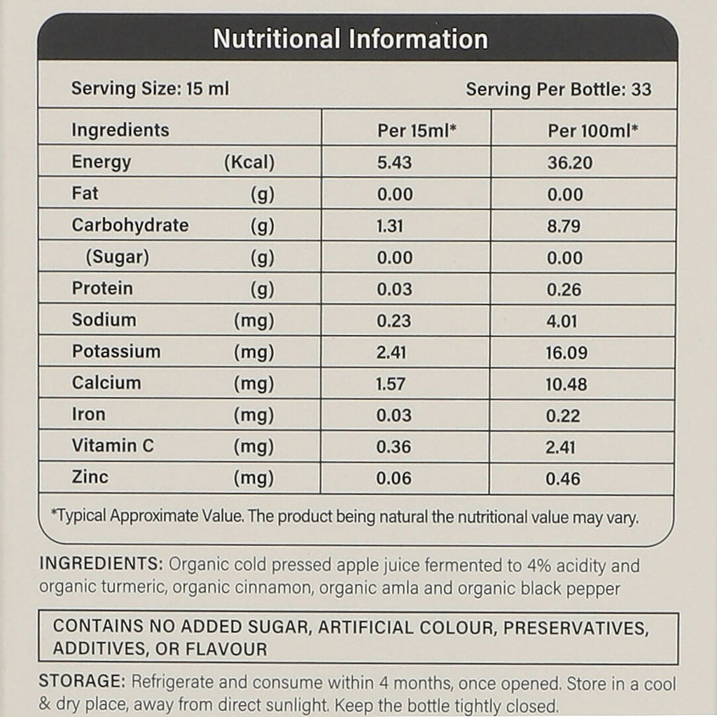 WELLBEING NUTRITION - Organic Apple Cider Vinegar - 500ml (with Turmeric)