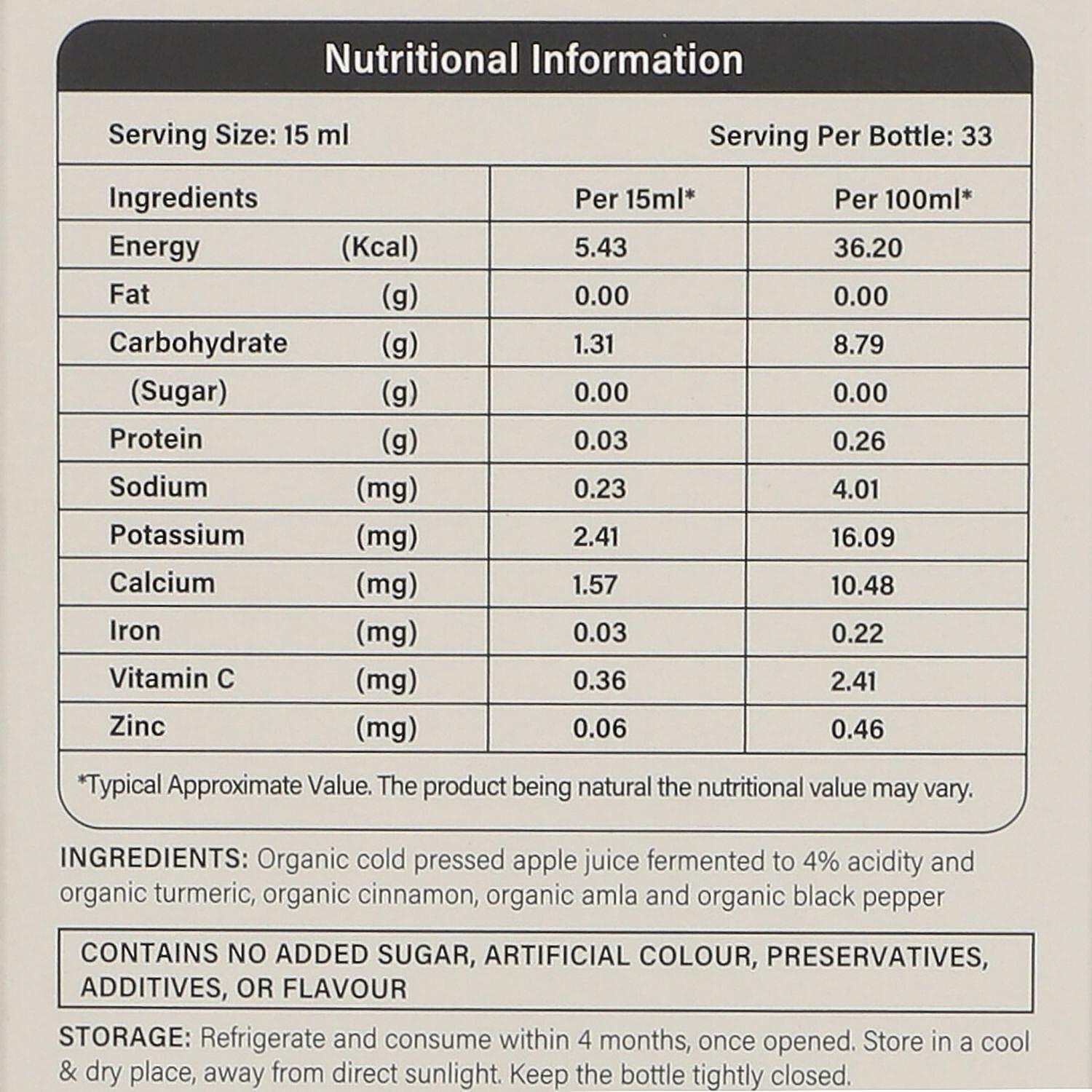 WELLBEING NUTRITION - Organic Apple Cider Vinegar - 500ml (with Turmeric)