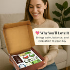 Wellness & Aroma Gift Set- Room Spray, Dual Aroma Oils, Ceramic Burner & Incense Stick and Holder