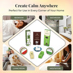 Wellness & Aroma Gift Set- Room Spray, Dual Aroma Oils, Ceramic Burner & Incense Stick and Holder