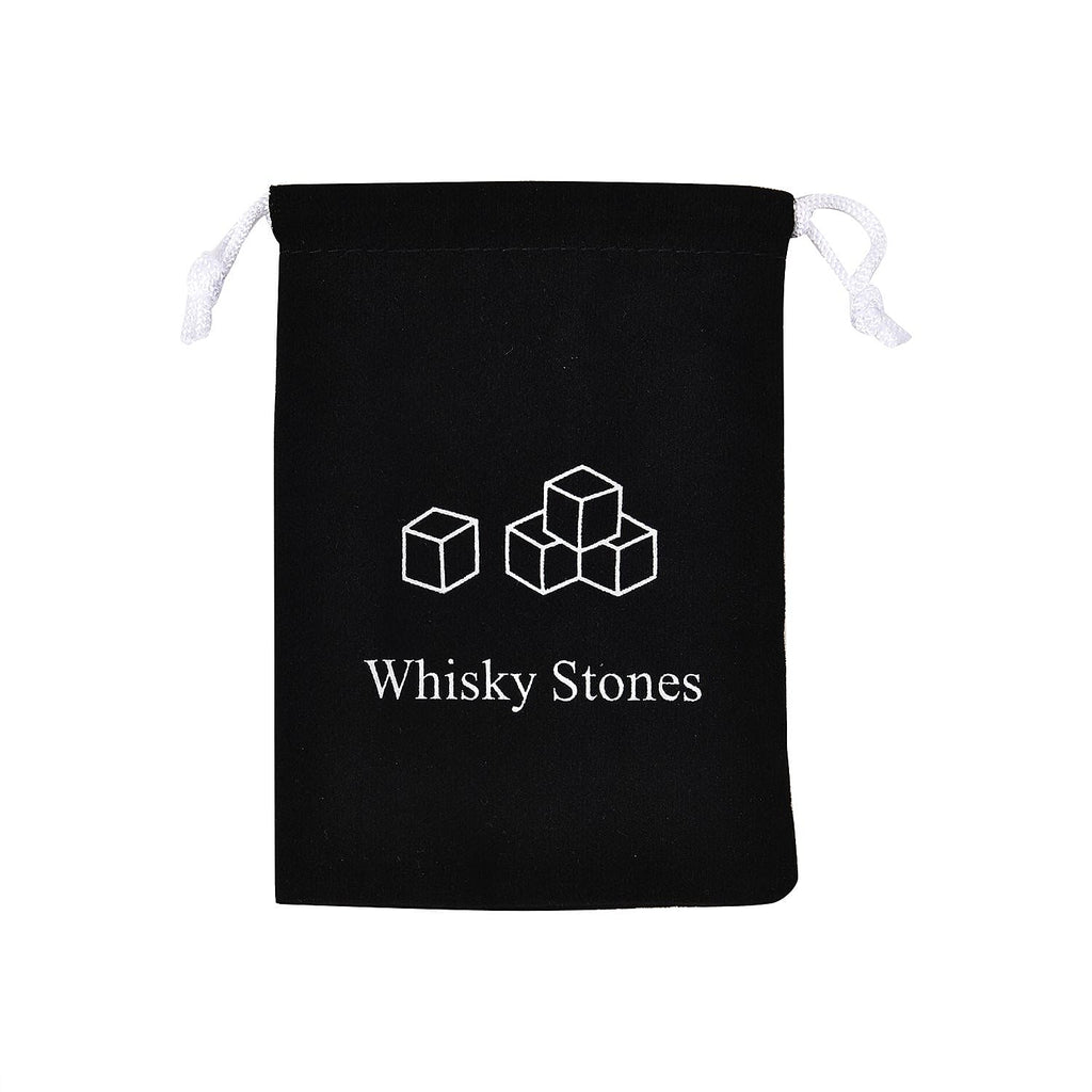 Whiskey Granite Stones and 2 Glasses Gift Set - Brown