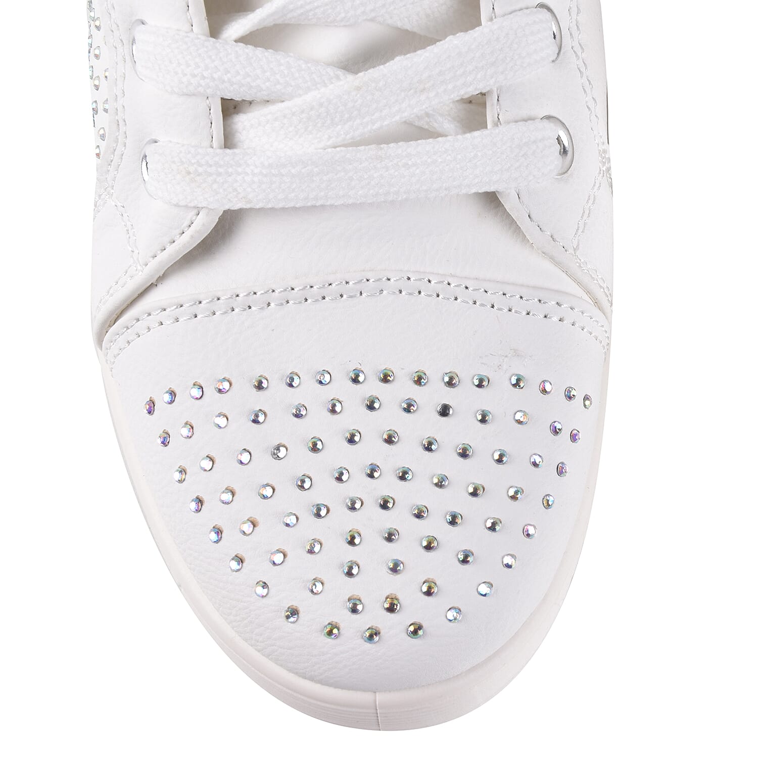 White Ankle Trainers with Faux Fur Lining (Size 3)