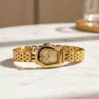 MAJESTY Quartz 7T35 Japan Movement 3ATM WR Gold Sunshine - Crystal Dial - Gold Case Ladies Watch with Gold Stainless Steel Strap
