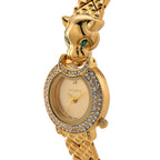 LOWEST EVER-MAJESTY Japan Movement 3ATM Crystal Studded Leopard Design  Watch - Gold
