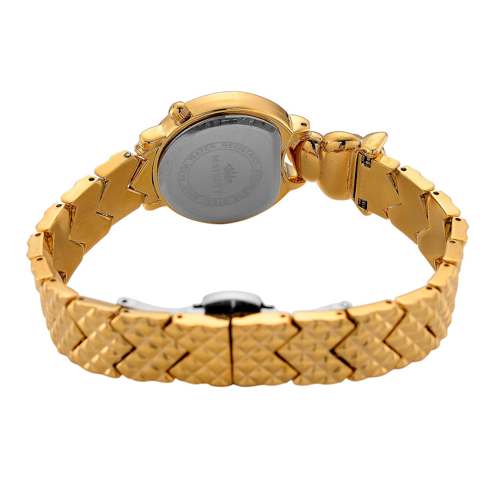 LOWEST EVER-MAJESTY Japan Movement 3ATM Crystal Studded Leopard Design  Watch - Gold