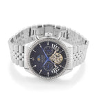 MAJESTY Triumph Multifunctional Automatic Movement Crystal Studded 3ATM Day and night element Stainless steel Strap Watch