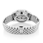 MAJESTY Triumph Multifunctional Automatic Movement Crystal Studded 3ATM Day and night element Stainless steel Strap Watch