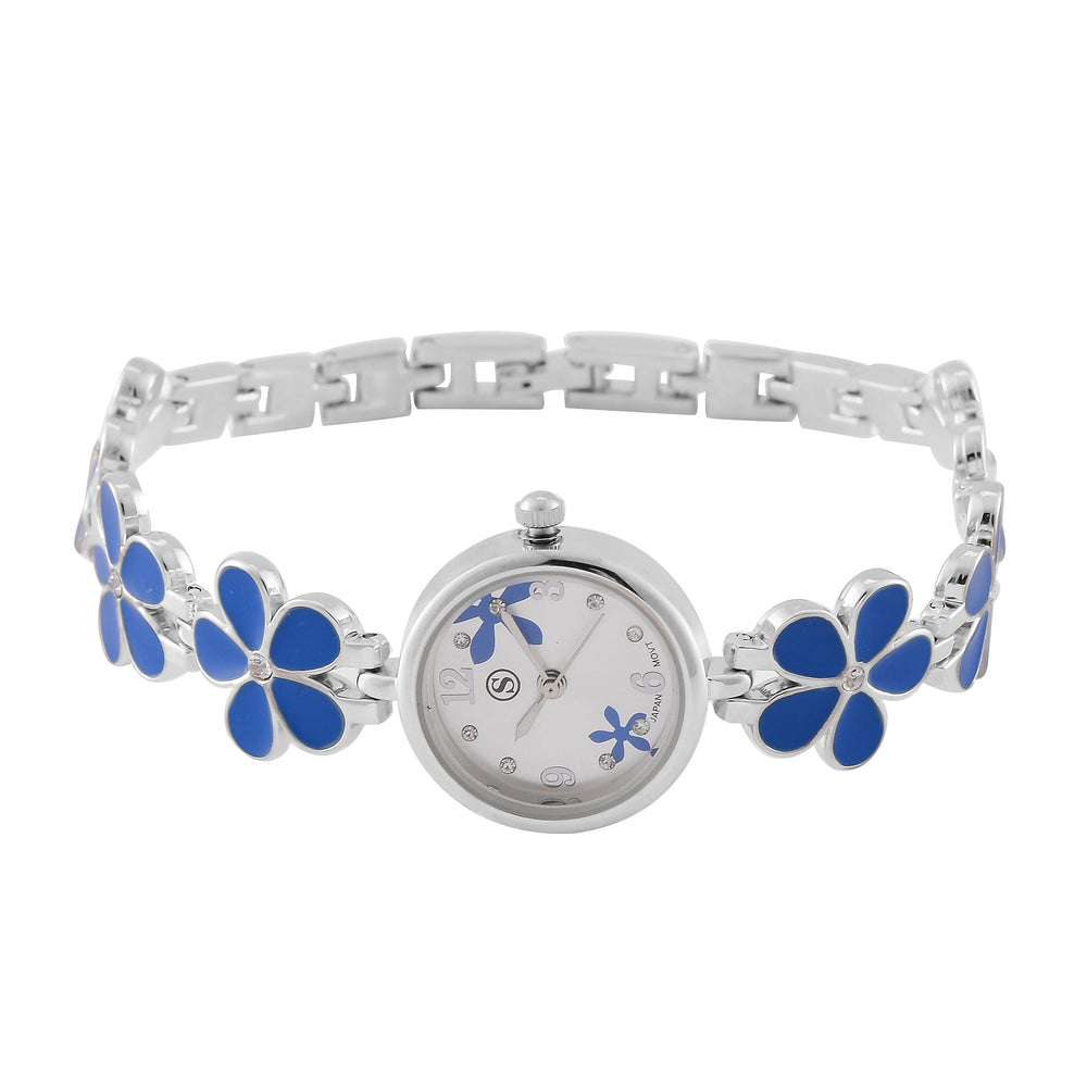 Strada Enamel-Detail Watch with Japanese Movement - Water Resistant (Blue)