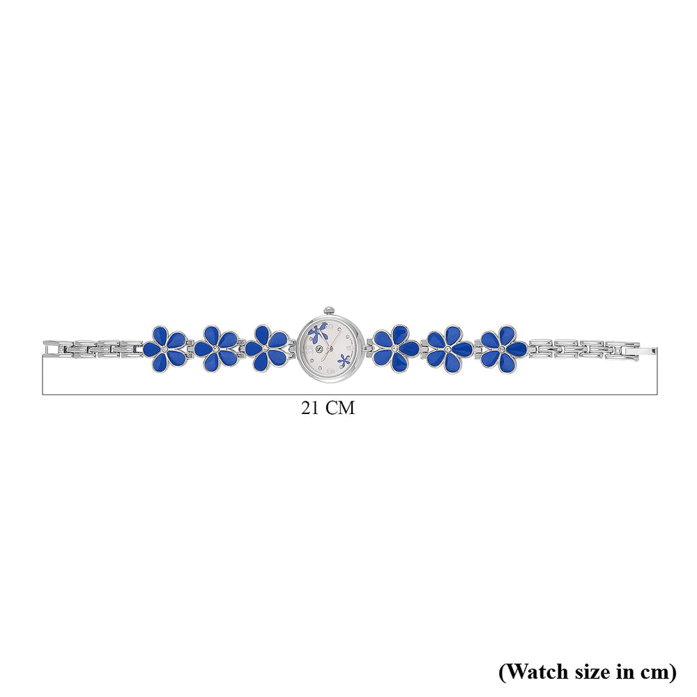 Strada Enamel-Detail Watch with Japanese Movement - Water Resistant (Blue)