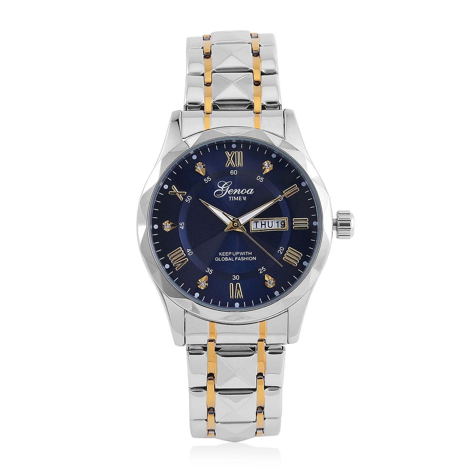 White Crystal  Watch Pure White Stainless Steel  0.05 ct  0.050  Ct.