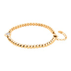 Designer Inspired Cubic Zirconia Bracelet (Size - 7.5 with Ext) in Yellow Tone