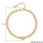 Designer Inspired Cubic Zirconia Bracelet (Size - 7.5 with Ext) in Yellow Tone