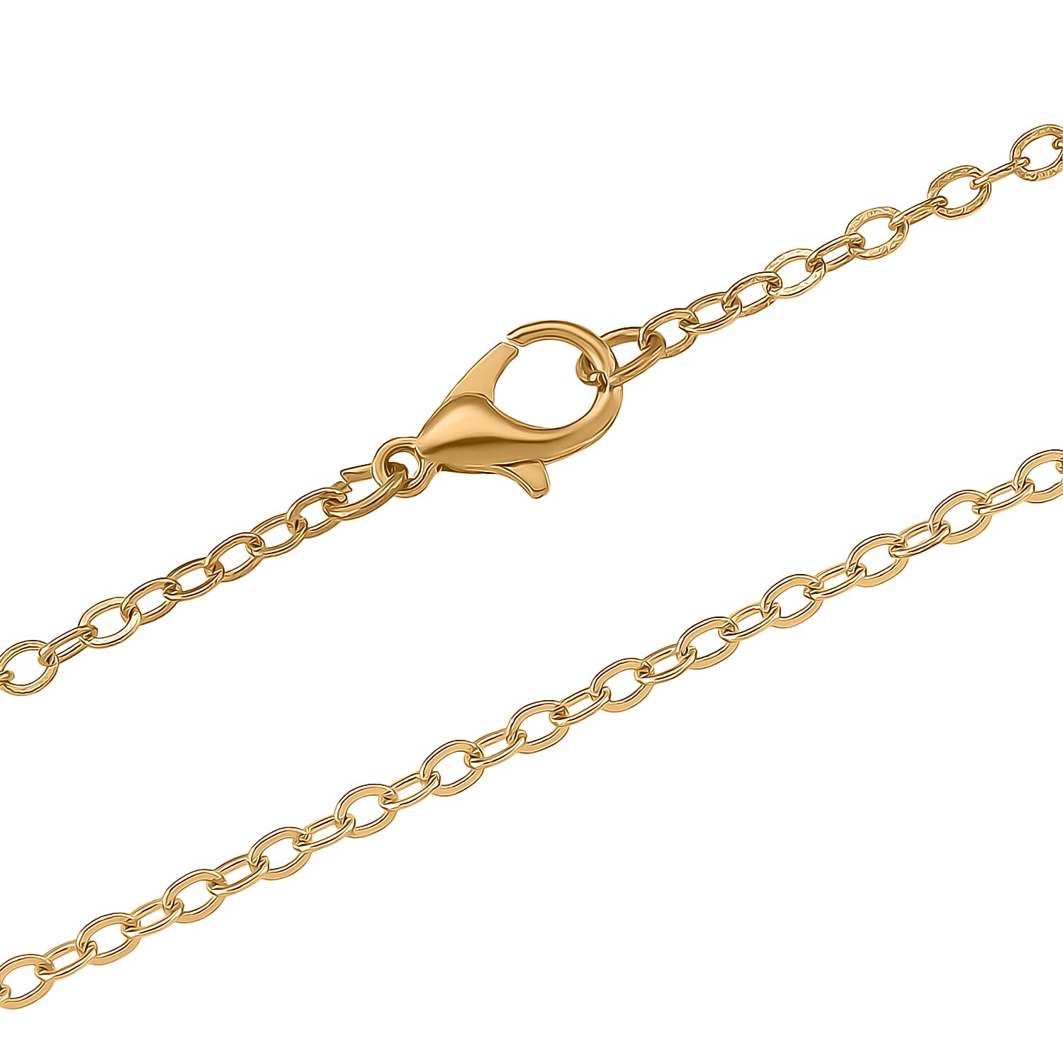 Designer Inspired- White Cubic Zirconia Pendant with Chain (Size 20-2 Ext) in White & Yellow Gold Tone