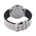 GENOA Time V2 Multifunction Movement Embellished with White CZ WR Watch in Silver Tone with Grey Silicone Strap