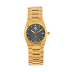William Hunt Swiss Movt. Diamond Studded 5 ATM Water Resist. Ladies Watch with Green Dial and Yellow Gold Tone in stainless Steel
