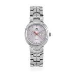 William Hunt - Champagne Diamond Studded Japan Movt. 5ATM WR Watch with Silver Tone Stainless Steel Chain Strap