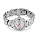 William Hunt - Champagne Diamond Studded Japan Movt. 5ATM WR Watch with Silver Tone Stainless Steel Chain Strap