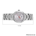 William Hunt - Champagne Diamond Studded Japan Movt. 5ATM WR Watch with Silver Tone Stainless Steel Chain Strap