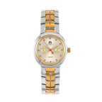 William Hunt - Champagne Diamond Studded Japan Movt. 5ATM WR Watch with Dual Tone Stainless Steel Chain Strap