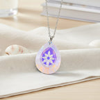 RC01-28 Pendant with Chain (Size 24) Pure White Stainless Steel
