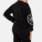 Wild Flower Embroidery Jumper (S-M) - Black