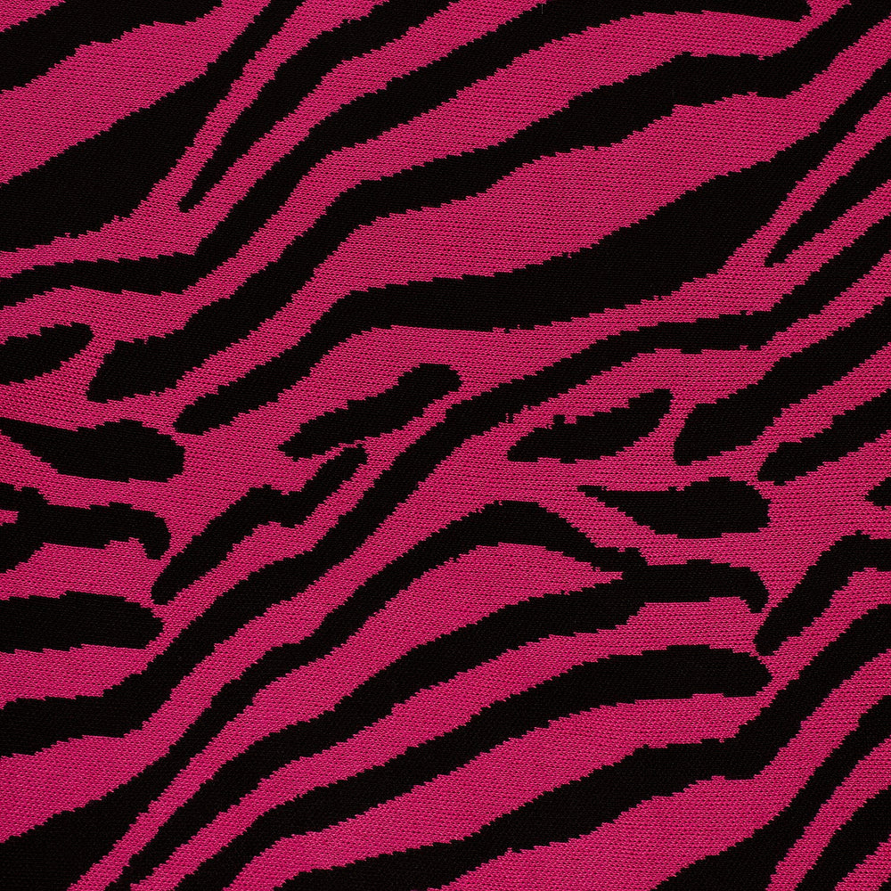 Wild Flower Viscose Zebra Jumper (Size 8 to 16) - Pink & Black