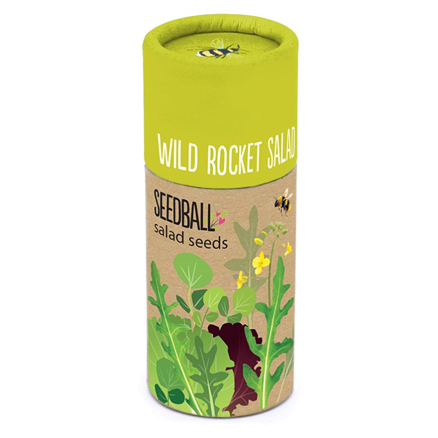 Wild Rocket Salad Seed Ball Tube - Light Green