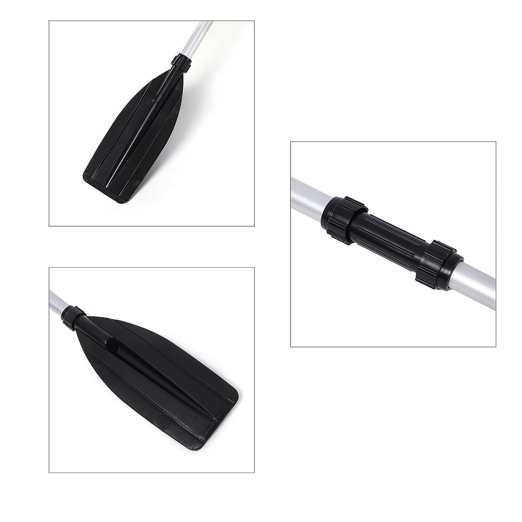 WILDERNESS Inflatable Kayak (2 person Kayak - 2 Alumunium Oars- Repair Patch - Foot Rest Cushion- Air Pump) (Size-315x66x45 Cm) - Yellow and Black