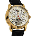 LIMITED EDITION William Hunt London Automatic Movement 5 ATM WR Moon Phase Watch With Black Leather Strap