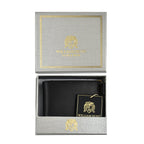 William Hunt Genuine Leather Double Fold Mens Wallet - Black
